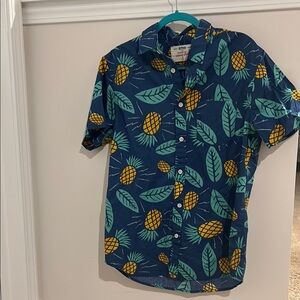Urban Pipeline Blue Pineapple Print Shirt